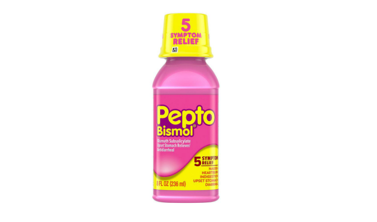 Thuốc Pepto-Bismol điều trị tiêu chảy được bào chế ở dạng hỗn dịch uống và viên nén.