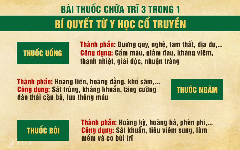 Tác dụng "3 trong 1" từ bài thuốc Thăng trĩ Dưỡng huyết thang Thuốc dân tộc chữa bệnh trĩ