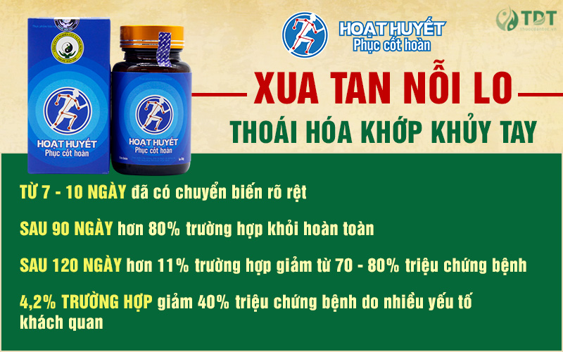 Hoạt huyết phục cốt hoàn điều trị thoái hóa khủy tay