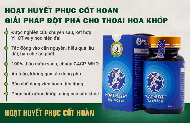 Hoạt huyết phục cốt hoàn chữa thoái hóa khớp