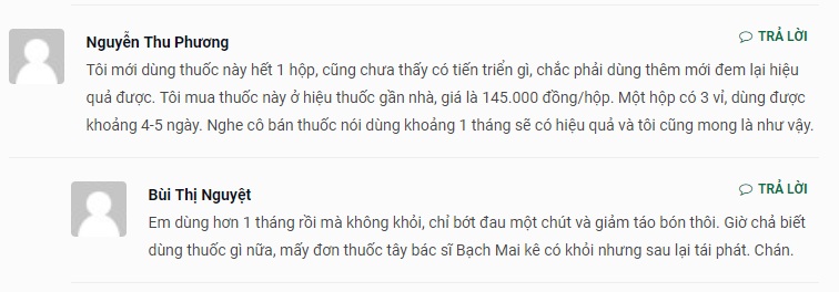 review thuốc chữa bệnh trĩ Safinar