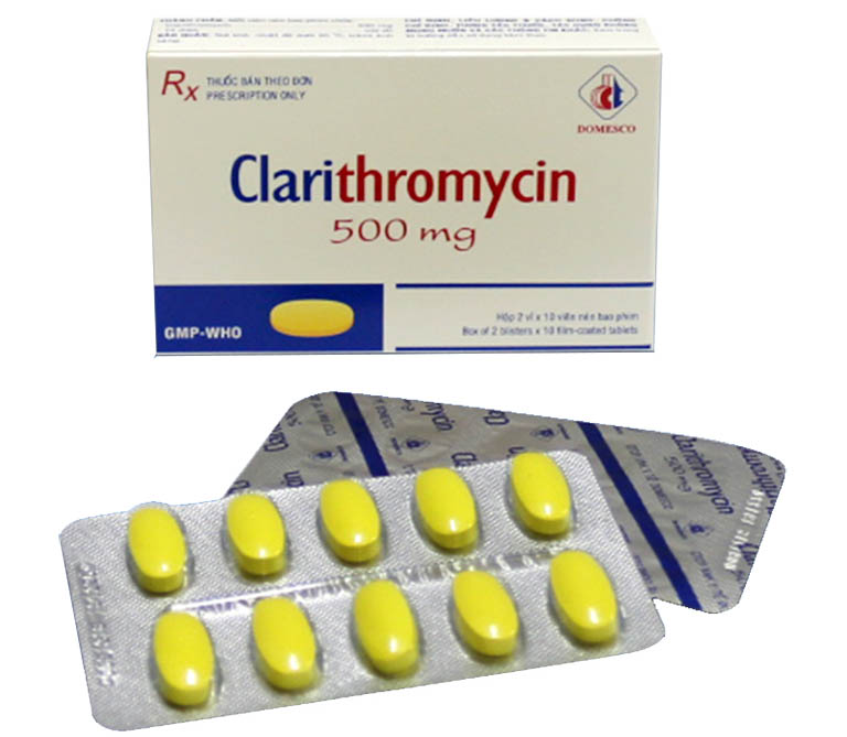 Thuốc điều trị hp dạ dày Clarithromycin