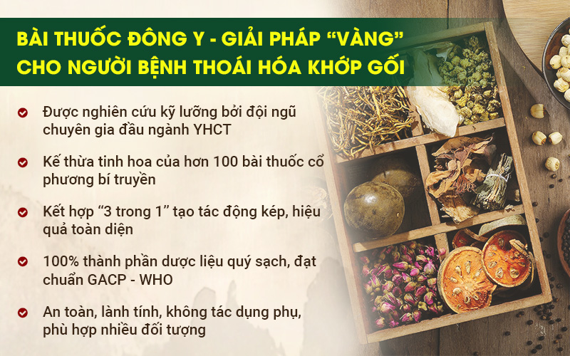 Thuốc đông y chữa bệnh thoái hóa khớp gối