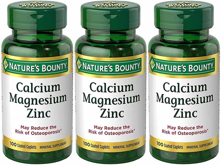 Thuốc trị đau lưng của Mỹ Nature’s Bounty Calcium Magnesium Zinc 