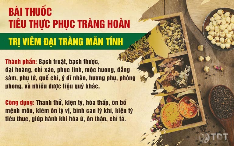 Thành phần và công dụng của Tiêu thực Phục tràng hoàn điều trị viêm đại tràng mãn tính