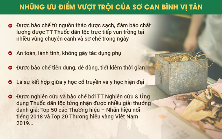 Bài thuốc Đông y chữa đau dạ dày tại Thuốc dân tộc được đánh giá có nhiều ưu điểm vượt trội